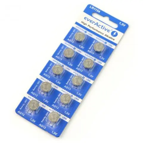 Knappcellebatteri LR44 AG13 SR44 1,5V alkalisk, 10 stk – visning 1