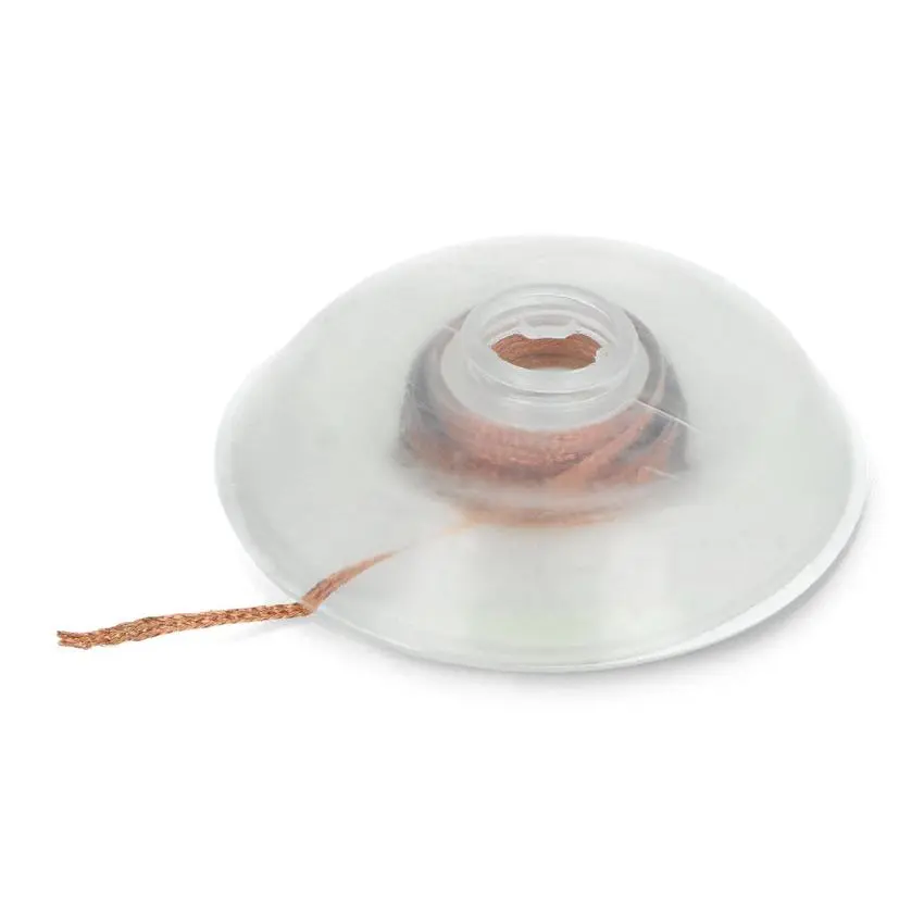 Avloddeflette på transparent spole med synlig kobberflette