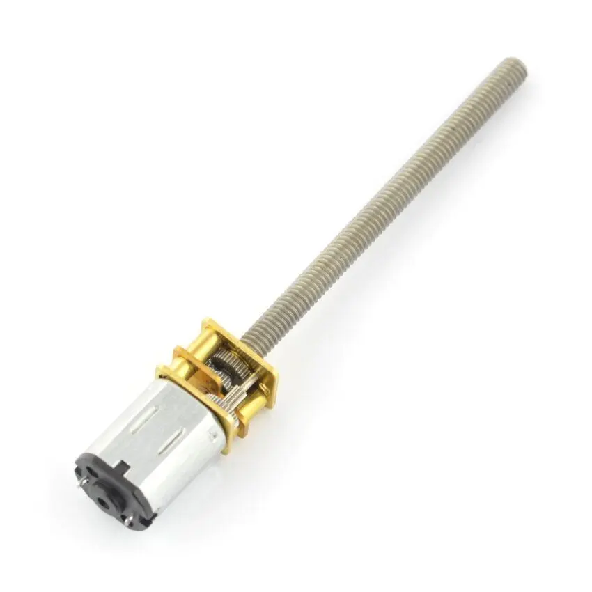 Mikromotor DC 6V med skruespindel M4×55mm - bygg din egen lineæraktuator – visning 1