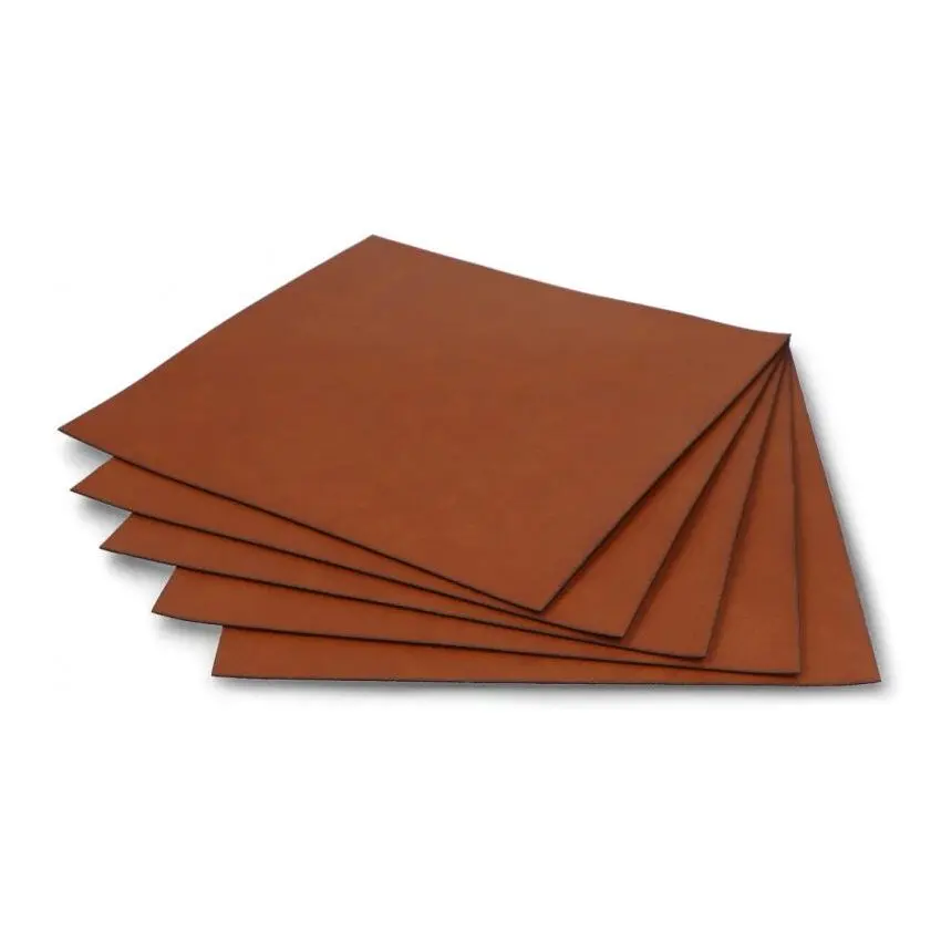 Kunstskinn for lasergravering – kanelbrun, 200×200mm, 5 stk. – visning 1