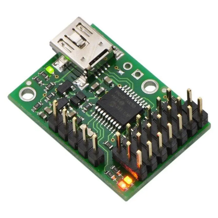 USB-servokontroller med 6 kanaler, UART og skriptstyring – visning 1