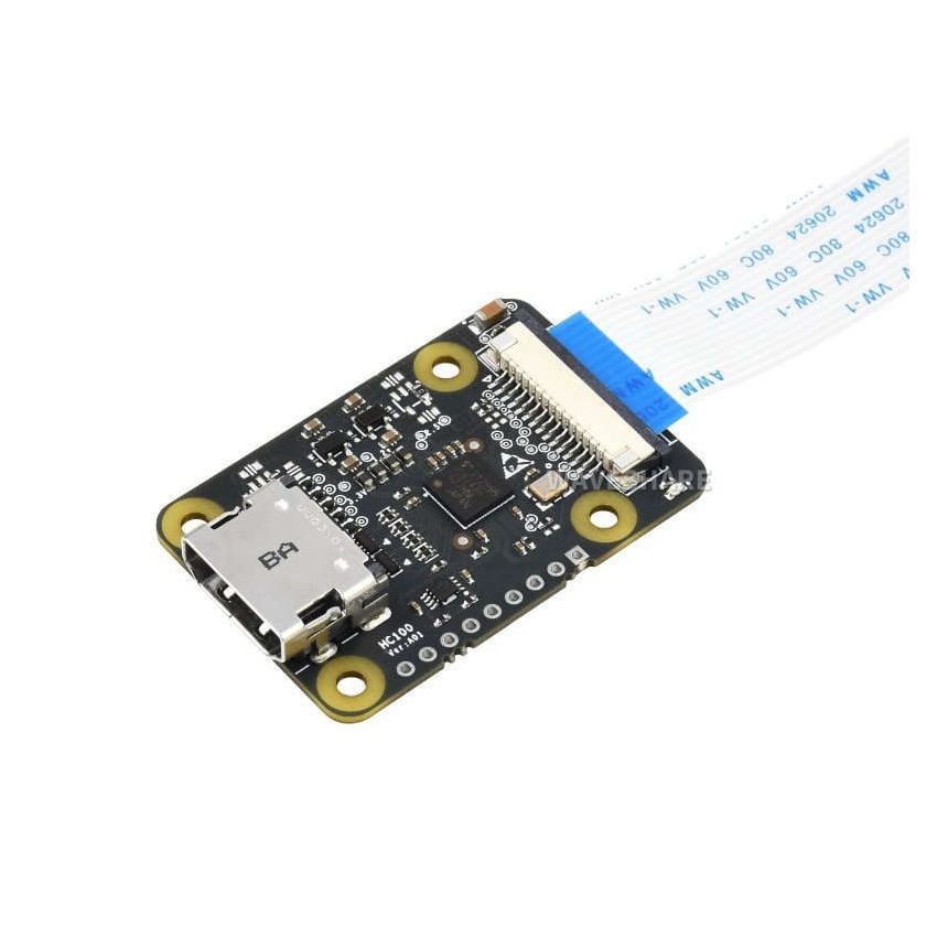 HDMI-til-CSI-adapter med flatkabel og synlig HDMI-kontakt
