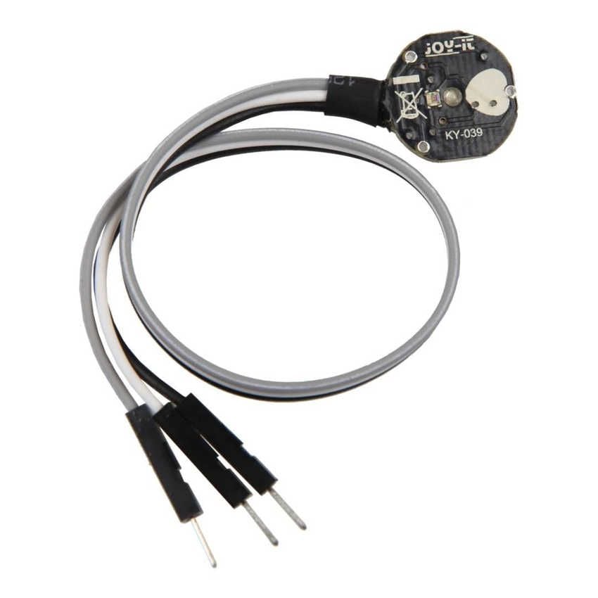IR-pulssensor med rund sensorflate, kabel og tre tilkoblingsledninger