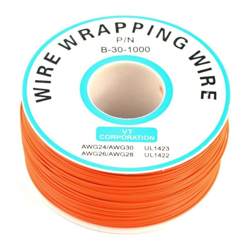 Koblingsledning 30awg oransje rull