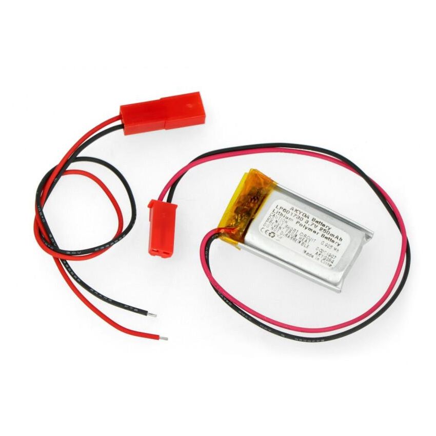 Lipo batteri etikett 250mah 3 7v