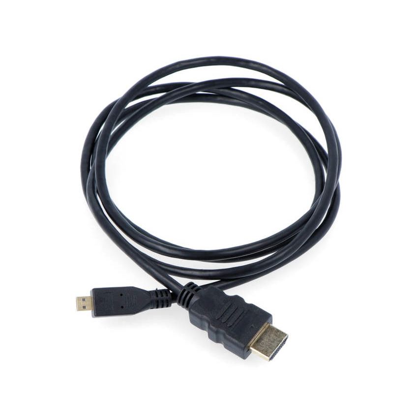 Micro-HDMI til HDMI-kabel, 1,5 m, vist i full lengde
