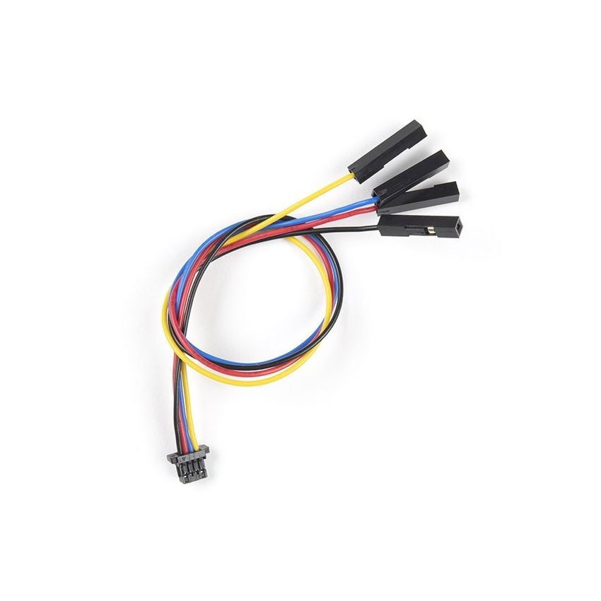 Fleksibel Qwiic-kabel med fire ledere og 4-polet hunnkontakt