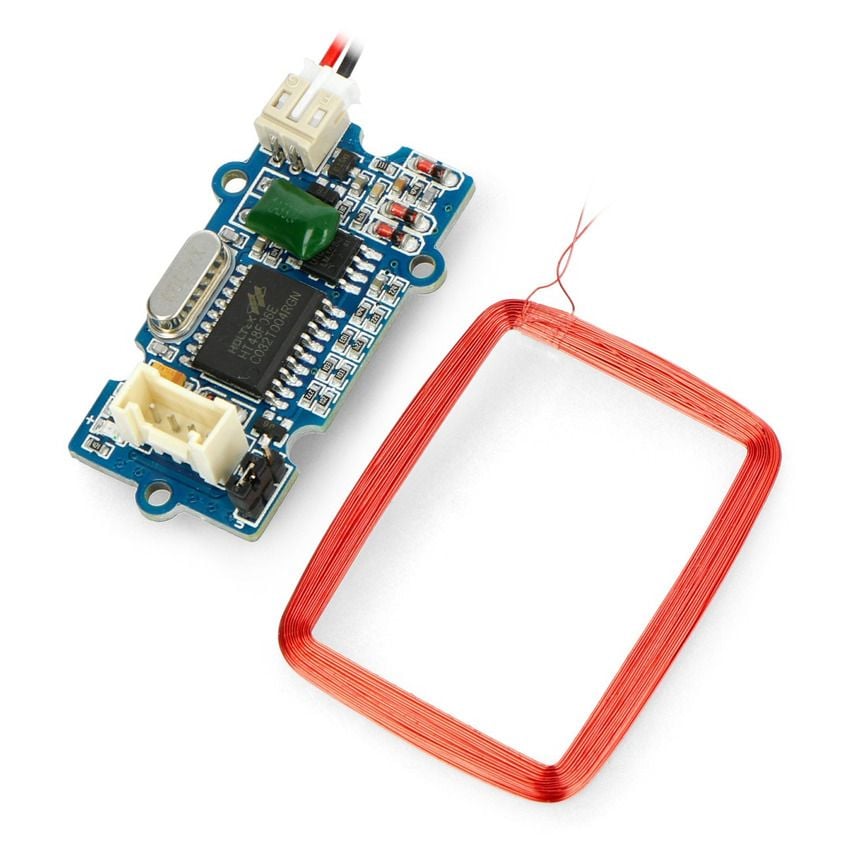 125 kHz RFID-leser med blå kretskortmodul og separat spoleantenne