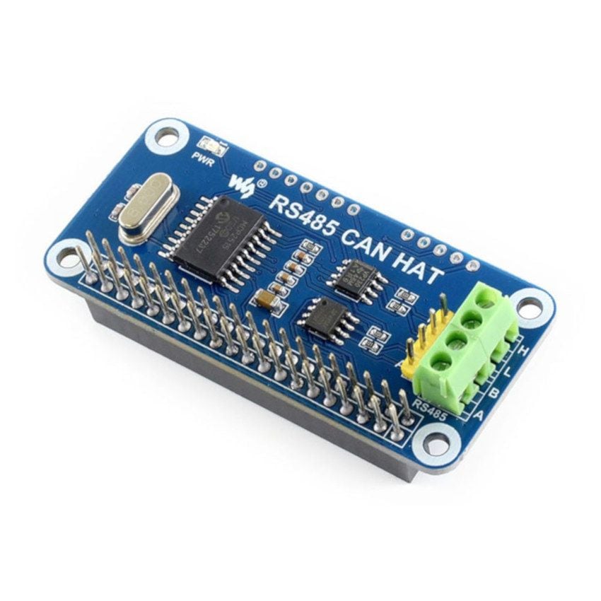 RS485/CAN-HAT Waveshare med grønn skruterminal og GPIO-kontakt