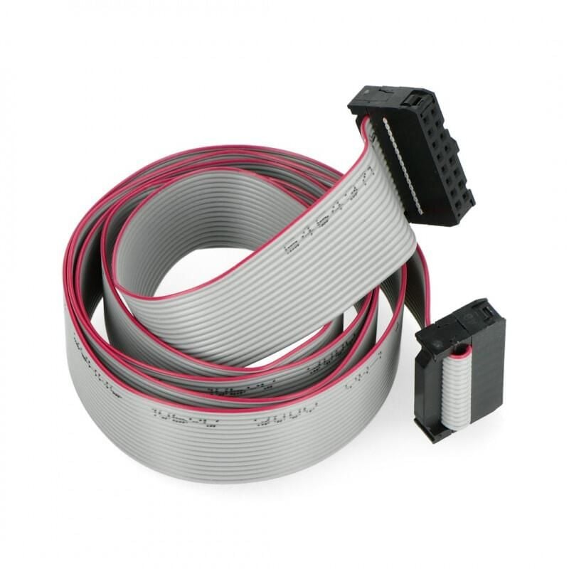 16-pin flatkabel for 2x8-kontakter, IDC, 80cm