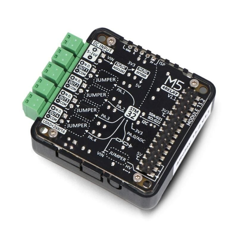 4-kanals relémodul for M5Stack Core og Core2