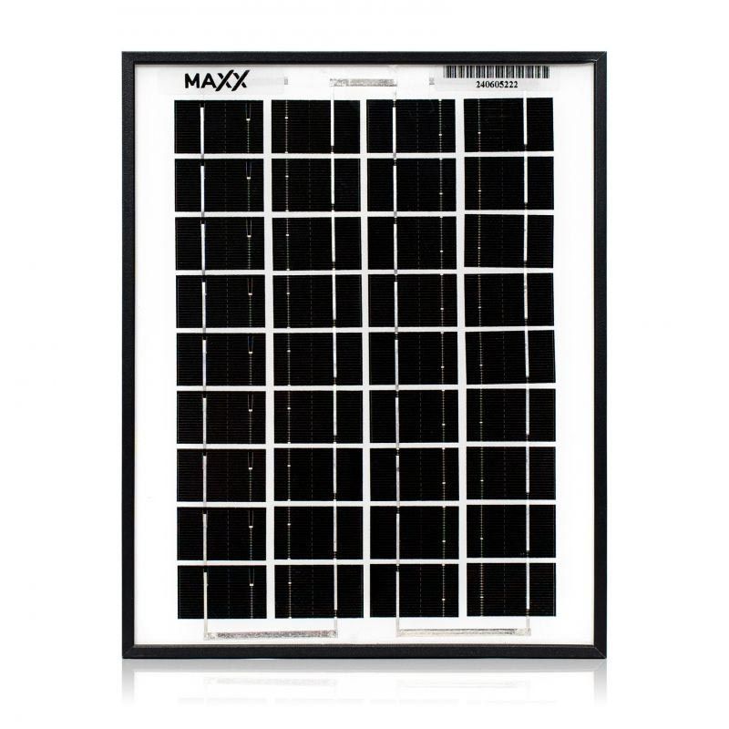 Solcellepanel 5W monokrystallinsk, utendørs bruk og batteriladering
