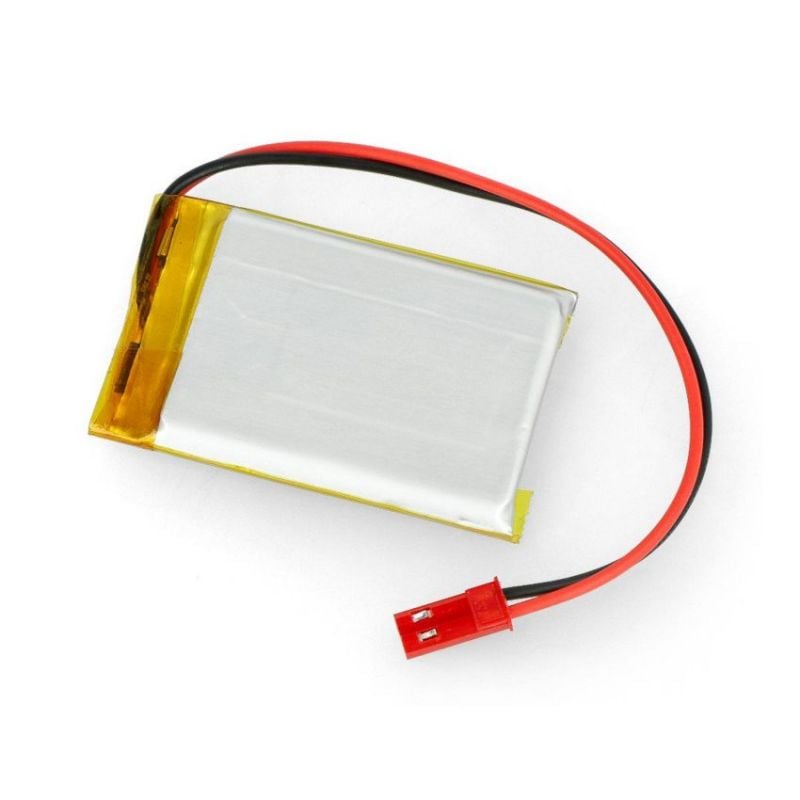 Akyga Li-Pol-celle 900 mAh 1S 3,7V - JST-BEC-kontakt + plugg - 50x34x5 mm