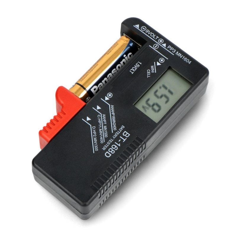Digital batteritester AA, AAA, C, D, 9V - AG372A