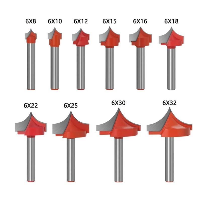CNC fresesett 10 stk med 6 mm skaft – Two Trees