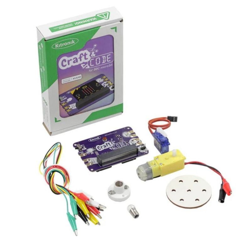 Craft and Code elektronikksett for BBC micro:bit - servo, motor, pære