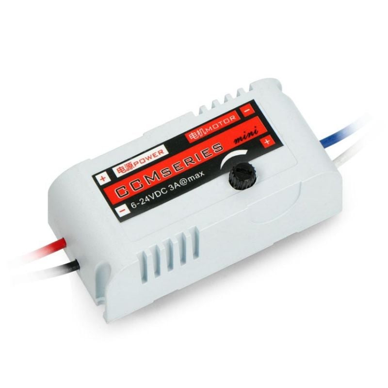DC-motor kontroller 6–24V 3A med hastighetsregulator