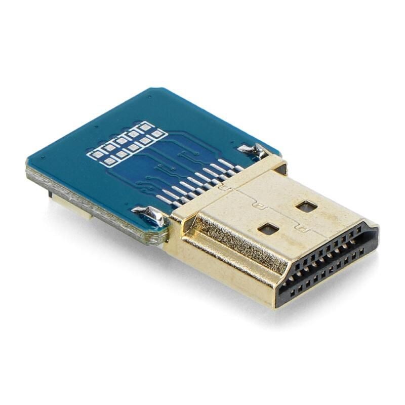 DIY HDMI-adapter, rett, for FFC-kabel og egenbygde HDMI-kabler