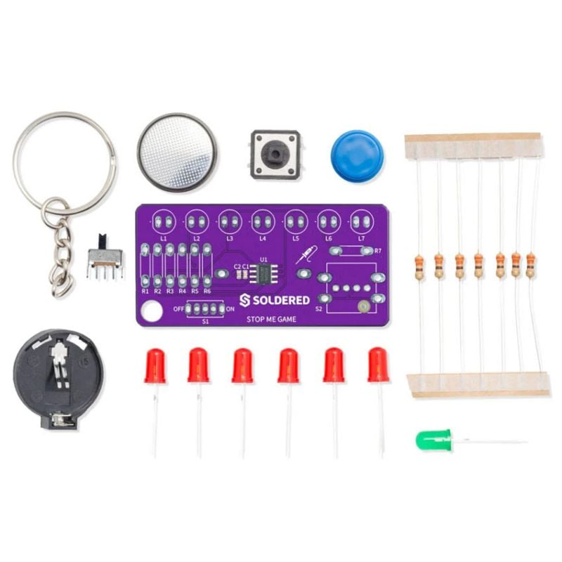 Stop Me Game - DIY reaksjonsspill med LED - byggesett