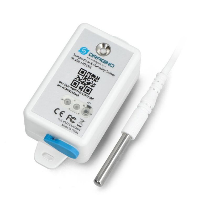 Dragino LHT65N LoRaWAN temperatur- og fuktighetssensor 868MHz, batteri