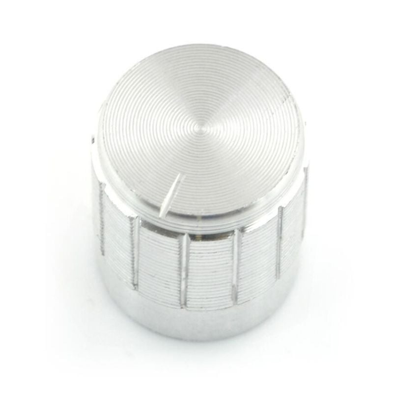 Dreieknotter aluminium sølv Ø15mm, 5 stk for potensiometer