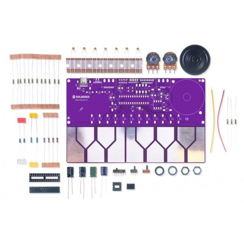 Piano Solder Kit med ATmega328P for lodding og elektronikk