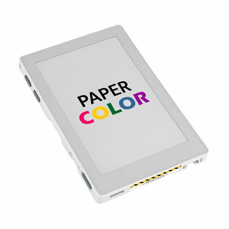 ESP32-S3-utviklingskort med 4-tommers E Ink-fargeskjerm i skrå vinkel