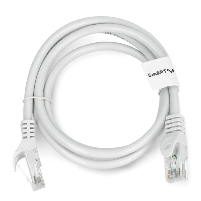 Ethernet-patchkabel Cat 6 UTP, grå, 1m