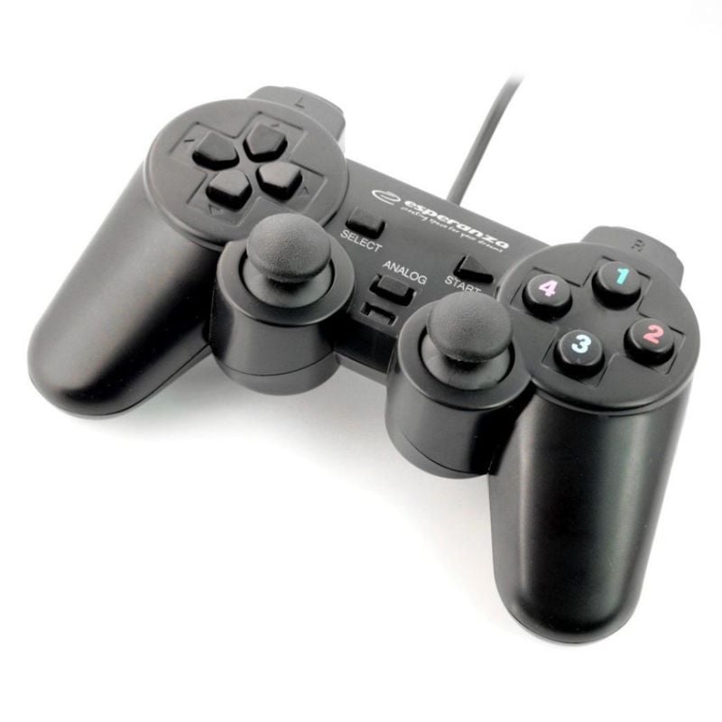 Gamepad Warrior, kablet gamepad for PC, vibrasjon, USB
