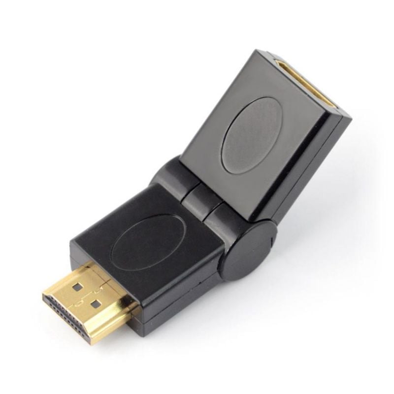 HDMI-adapter vinklet hunn-hann – justerbar vinkel opptil 90°
