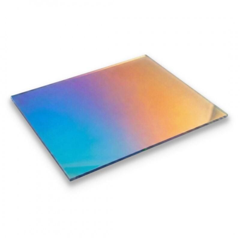 Iriserende akrylplate PMMA 3mm, holografisk effekt, 400×600mm