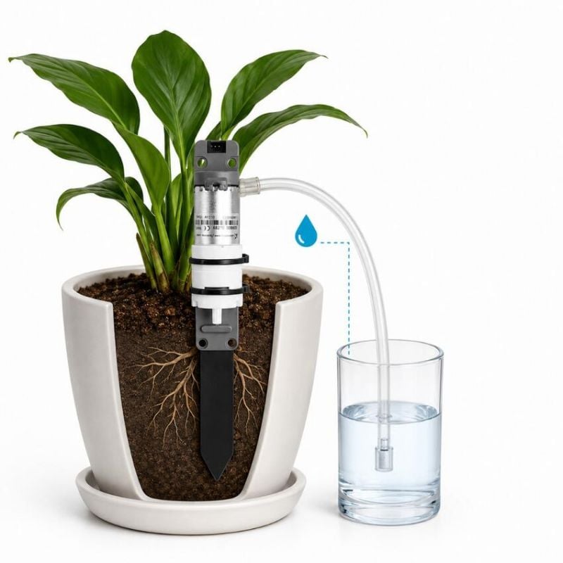 Jordfuktsensor og minipumpe for automatisk plantevanning, M5Stack Unit