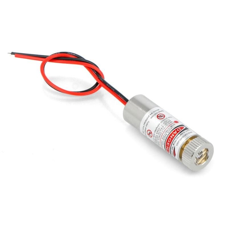 Lasermodul 5 mW rød 650 nm med kryssmønster, 3–5 V