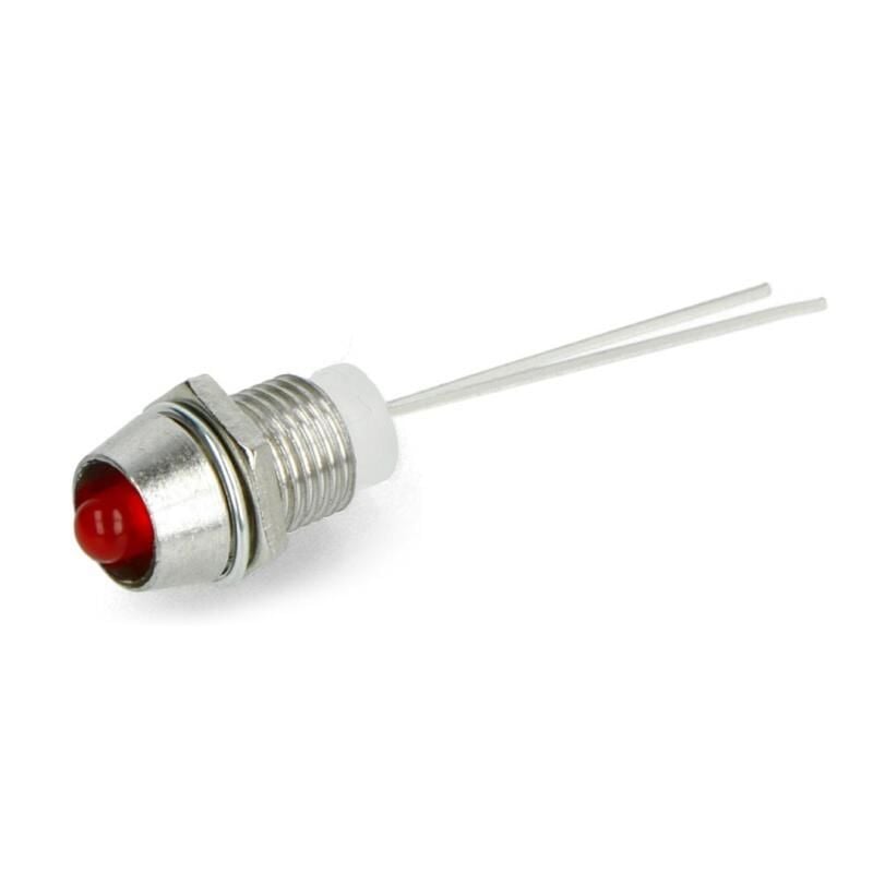 LED-oppholder 5mm, metall, innfelt, 10 stk.