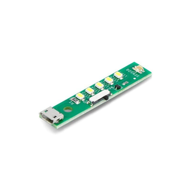 LED-list med 5 dioder og lyssensor - USB 5V MicroUSB
