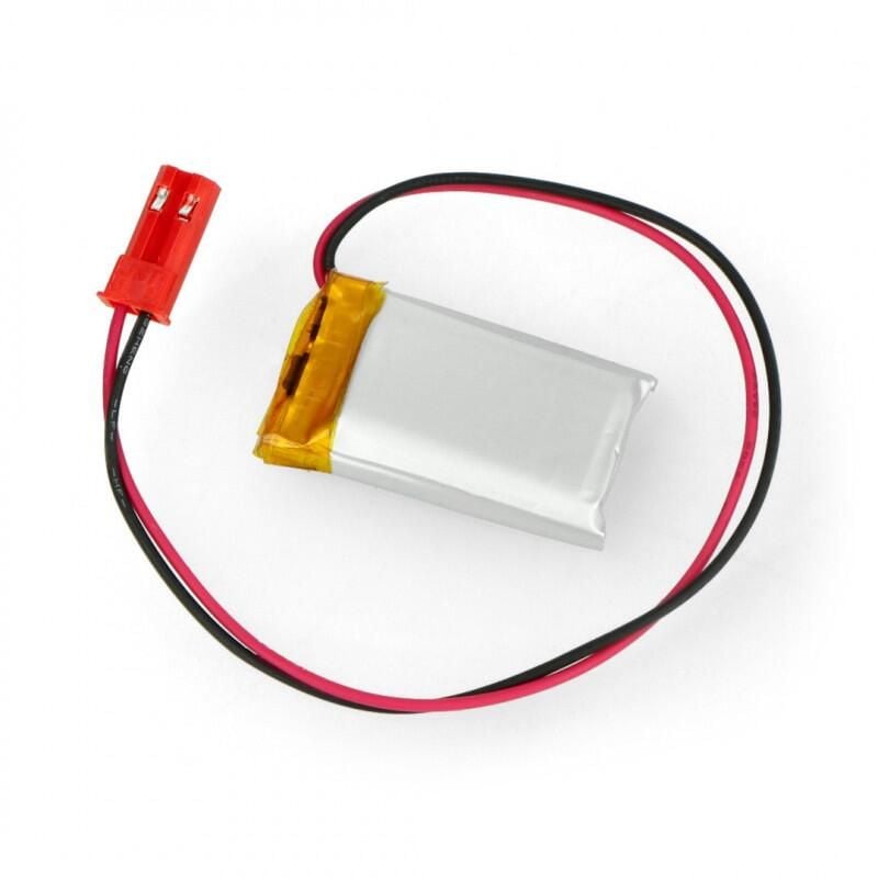 Li-Pol-celle 250mAh 1S 3,7V med JST-BEC-kontakt, 30x17x6mm