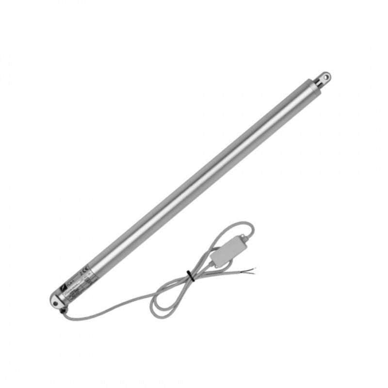 Rørformet lineæraktuator 500N 12V – 30 cm slag, overbelastningsvern og IP65