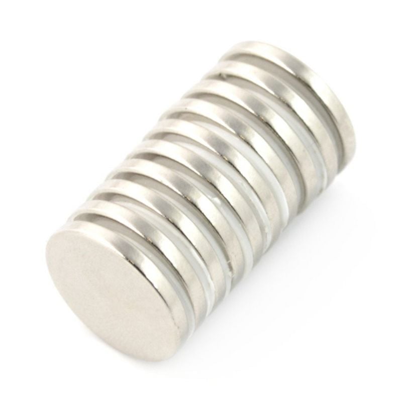 Rund neodymmagnet - 17x2mm - 10 stk