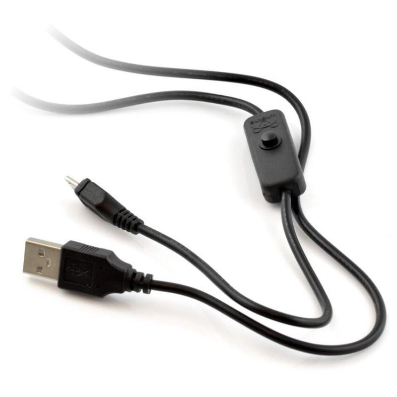 Micro USB-kabel med av/på-bryter – strømkabel 1,5 m