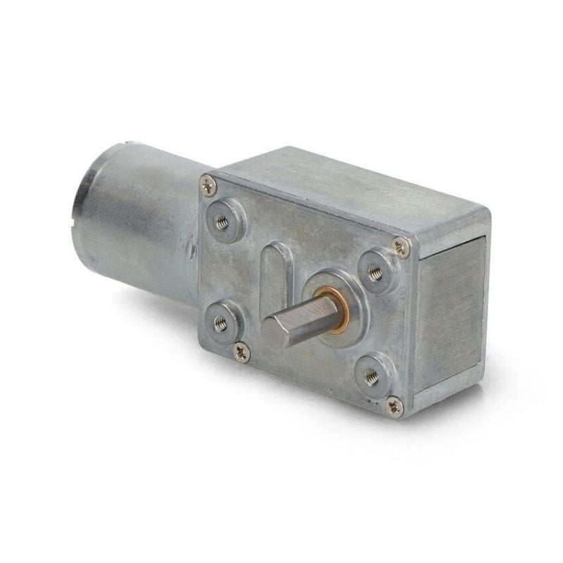 DC-motor med snekkegir 12V  (6-15V) 40rpm, metallgir
