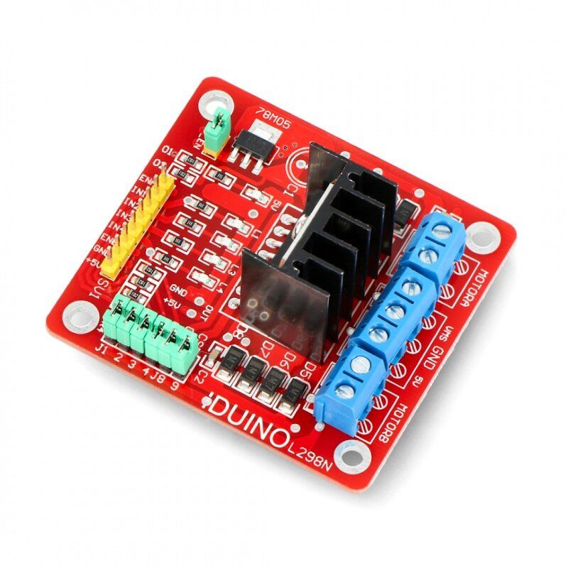 L298N motorstyring, dual H-bro, 2A per kanal, 5-46V