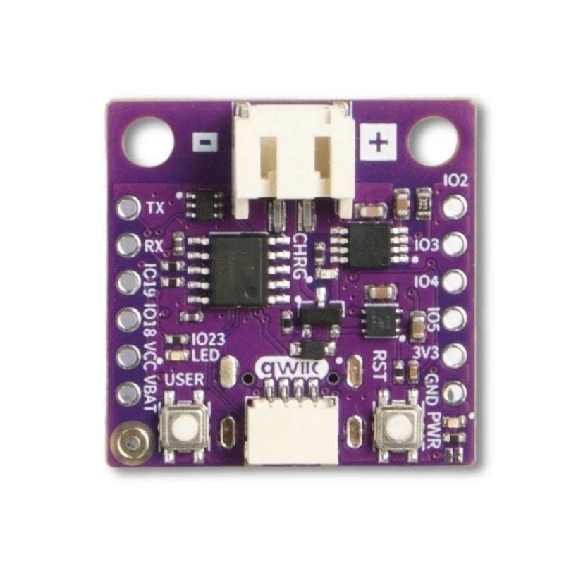 NULA Mini ESP32-C6-utviklingskort med USB-C-kontakt og montert antenne