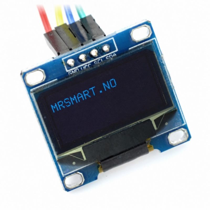 OLED-skjerm 0,96 tommer med bl&aring; visning 128 x 64 piksler