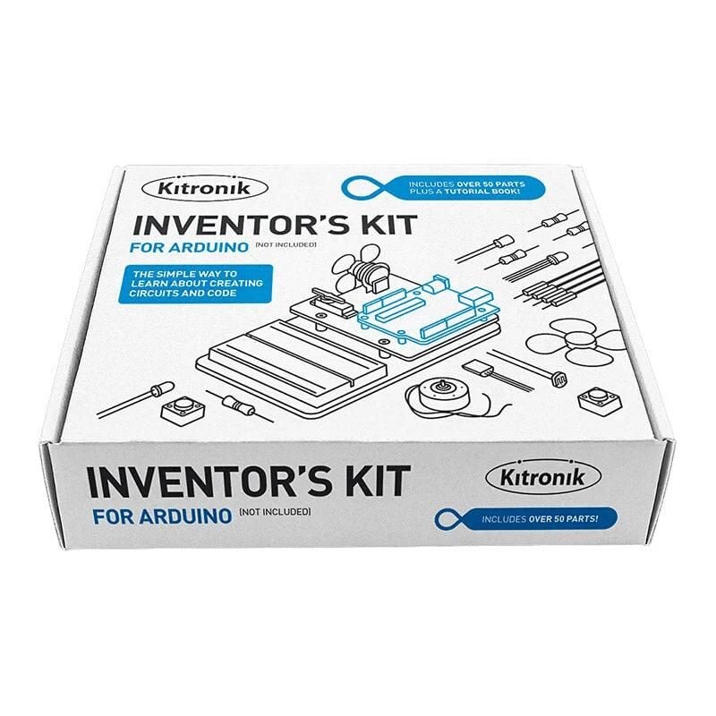 Oppfinnersett for Arduino, startpakke med 25 komponenter og 10 prosjekter
