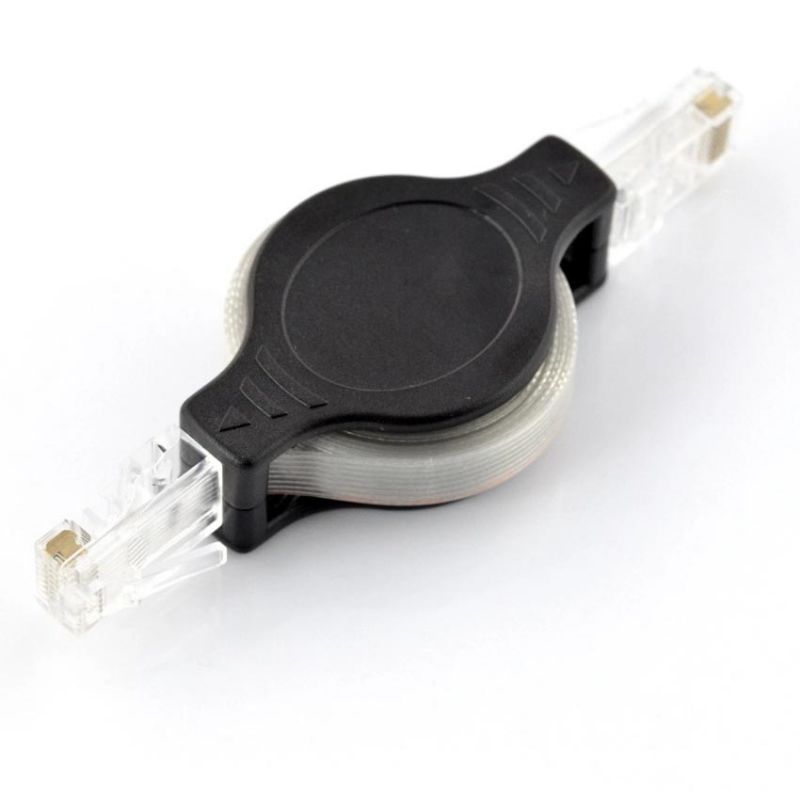 Opprullbar nettverkskabel RJ45 patchcord, 1 meter