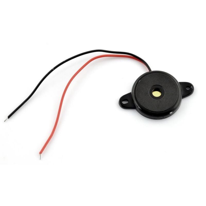 Piezo-buzzer uten generator, 23 mm, 1-40 V, 85dB, innkapslet
