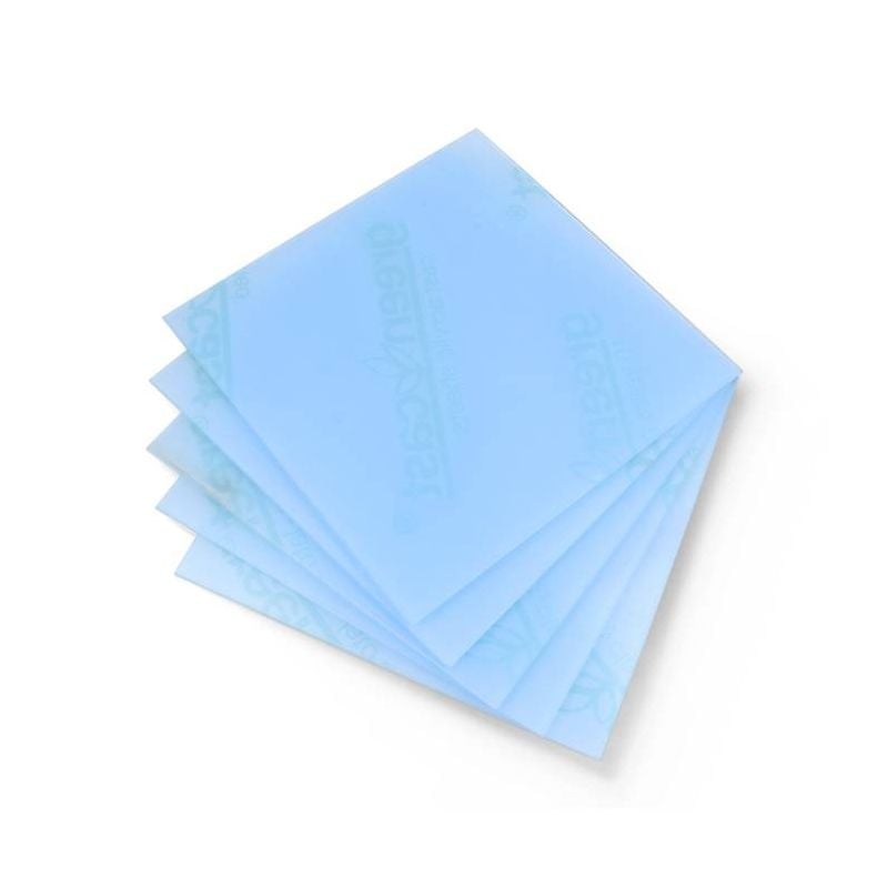 Blå fluoriserende plexiglass 3 mm – 5 stk 200x200 mm