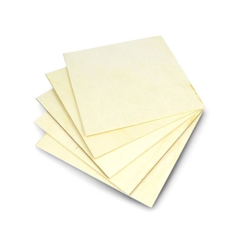Poplerfinér 3mm 200x200mm – sett med 5 plater