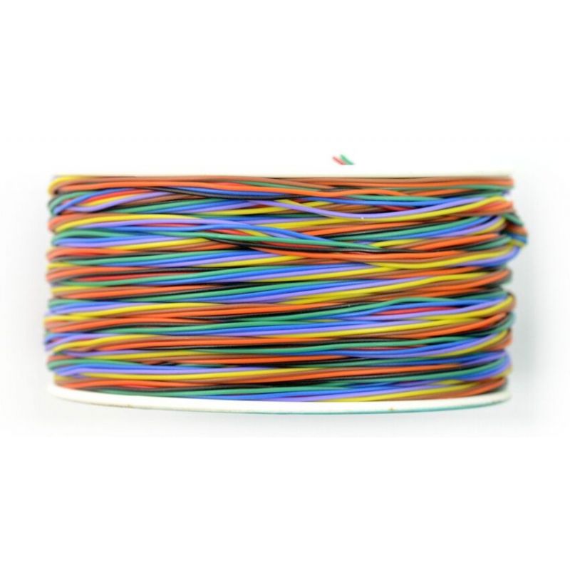 PVC-ledning 0,25mm – 8 farger – rull 250 m