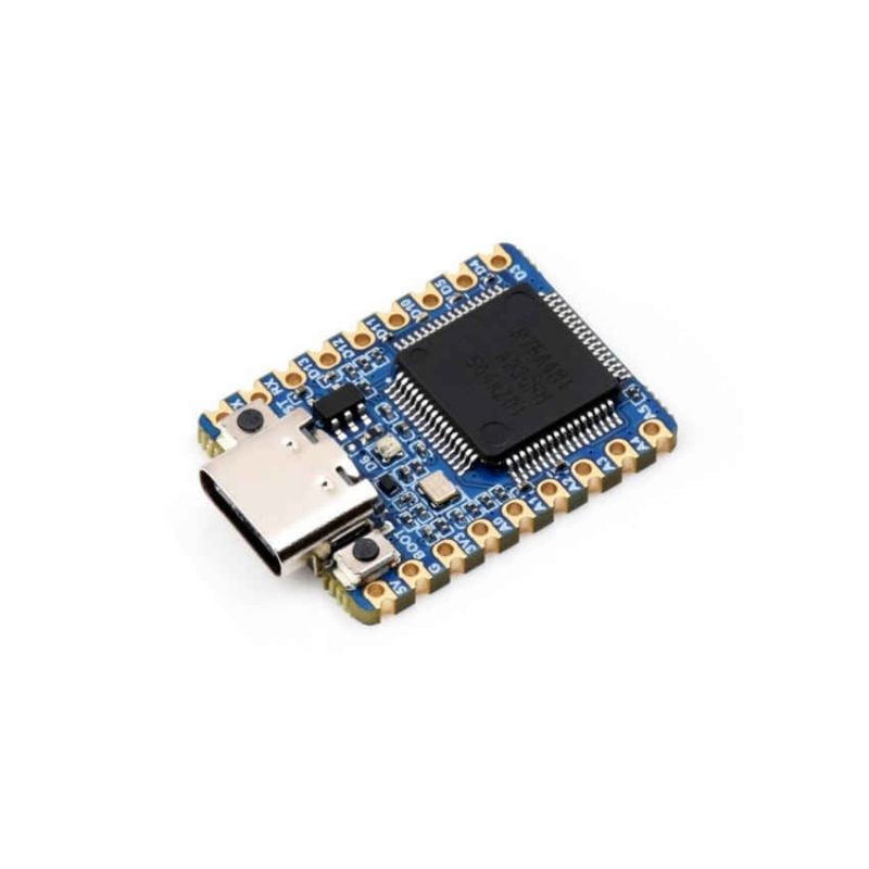 RA4M1-Zero utviklingskort med USB-C-kontakt og stor mikrokontroller
